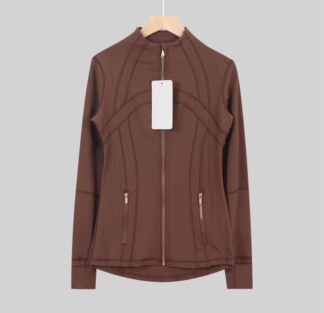 PRE ORDER Brown Jacket Gold Zip